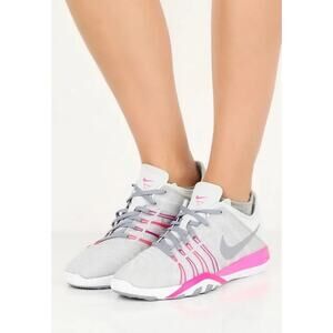 Nike Women's 6 White Grey Free TR 6 Trainers Sneakers Running Athletic LB3-1